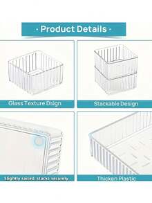 7pcs/4pcs/1pc Stackable Adjustable Multi-Drawer Storage Box Set, Ideal For Storing Cosmetics, Office Supplies, Desktop Essentials, Suitable For Makeup Artists, Nail Technicians, Beauty Equipment, Students, Compatible With Cosmetics And Stationery Organization, Dual-Use Desk Drawers, Excellent Home Storage Solution - Multicolor - View 5