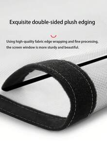 Black Mosquito-Proof Zipper Mesh Screen, Self-Adhesive No Drill Window Netting, Invisible Curtain For Home Use, Anti-Mosquito And Insect - Black Zipper Version - View 8