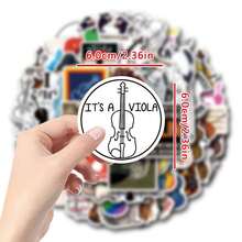 60pcs Violin Vinyl Stickers, Beautiful And Practical, Suitable For Scrapbooks, Diaries, Bumpers, Skateboards, Water Bottles, Helmets, Water Cups, Car Stickers, Etc. - Random - View 2