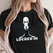 Funny Locked In Alien Meme Tee Shirt Gift For Woman And , Viral Dank Memes T-Shirt, Ugly Tshirt, Stupid Gifts, Weirdcore Shizogram Shirts - Negro - Ver 8
