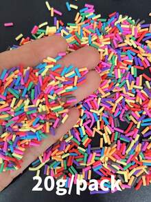 20g/Pc Realistic Colorful Candy Bead Mixed Polymer Clay Slices, Creative DIY Jewelry Filler Accessories - Multicolor - View 6