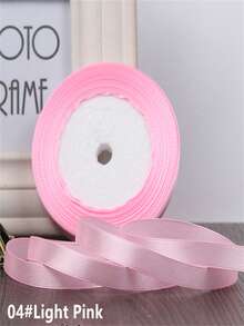 1 Roll 6mm-0.24inch 25 Yards Multi-Color Polyester Satin Ribbon, Solid Color Satin Ribbon Suitable For Gift Box Packaging, DIY Crafts, Wedding Party Decorations, High Density Handmade Weaving - 6mm Polyester Satin Ribbon - View 30