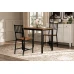 Dining Table And Chair Set, Bar Table With Two Dining Stools, Kitchen Table Chair, Industrial-Style Brunch Table, Suitable For Kitchen, Living Room, Party Room, Vintage Brown And Black
