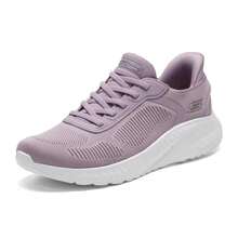 Skechers 2026 New Style Women's Casual Shoes BOBS SQUAD CHAOS Lace-Up Casual Sneakers Comfortable And Lightweight Everyday Casual Outdoor Travel Shoes 117497-LAV - Lavender - View 3