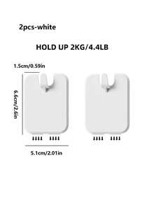 1个/2个/4个/6个/8个/10个 米色、白色无孔相框挂钩、无痕钉、悬挂画作、装饰相框、壁画、墙面固定器、婚纱照、墙贴 - 彩色 - 查看 23