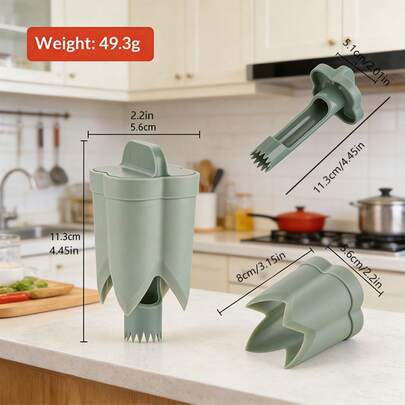 1 pieza Quitacorazones multifunción para verduras y frutas, quitasemillas de pimientos y chiles, herramienta de extracción rápida de semillas para uso doméstico