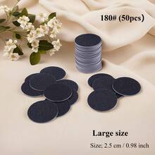 50 Pieces Of Nail Polish Foot-Polishing Replaceable Grinding Sand Discs, Hand And Foot Dead Skin And Keratin Grinding Heads, Nail Shaping Tools For Manicures And Nail Removal Tools - Rust Brown - View 10