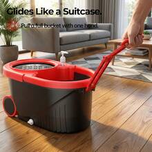 Three Best-Selling Rotating Mop Bucket Sets, Suitable For Both Wet And Dry Use. Each Set Includes A 360° Rotating Mop Bucket System, Three Microfiber Mop Heads, And A 61-Inch Adjustable Stainless Steel Handle For Effective Floor Cleaning. - TB03 - 查看 3