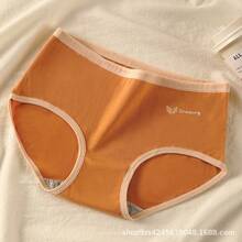 Classic 12-Color Pure Cotton Triangle Panties For Girls, Mid-Waist, Antibacterial Crotch, Factory Direct Shipping And Distribution - M1224 - Caramel - View 13