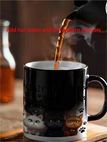 325ml Taza de café de cerámica con diseño de gato - Solo lavar a mano, aislada, reutilizable, versátil para café, jugo, leche - Regalo perfecto para amantes de los gatos en Navidad, Acción de Gracias, Día de San Valentín, Día del Padre, Día de la Madre - Regalo ideal de cumpleaños y festividades para la familia - Blanco - Ver 8
