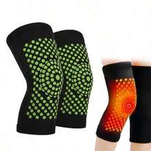 Mugwort Self-Heating Knee Pad, Thermal Knee Support, Suitable For Knee Joint Warmth And Cold Protection In Autumn/Winter, Yoga Pilates Home Exercise Fitness Protection - Black - View 1