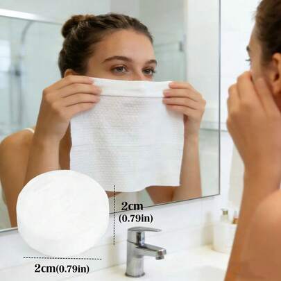 One-Time Compressed Towels - Large-Capacity Portable One-Time Compressed Facial Tissues | Suitable For Outdoor Hiking, Camping, Traveling, Hotels - Best-Selling Product During Festivals. One-Time Compressed Towels, Transparent Packaging, Portable Travel-Use Compressed Facial Tissues, Makeup Wipes.