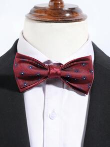 1 pieza Corbata de moño de hombre de moda con patrón geométrico de anacardo, diseño grueso y simple adecuado para negocios, uso diario, escuela, viajes y combinación - Multicolor - Ver 3