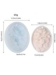 Chrysanthemum, Butterfly, Heart, Cherry Blossom Silicone Mold Pendant, Aromatherapy Plaster Mold Pendant - A-White - View 6