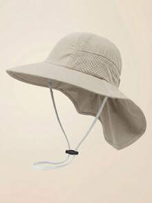 1-2岁 2-6岁 6-10岁 儿童防晒帽 夏季婴儿遮阳帽 幼儿遮阳帽 男女童薄肩披肩大帽檐渔夫帽 - 1PC - 查看 19