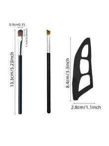 2pcs Eye Makeup Brushes, Eye Shadow Tools, Quick Makeup Template, Eye Shadow Mold, Suitable For Beginners, Easily Create Professional Makeup Effects, Anytime Anywhere - Multicolor - View 3