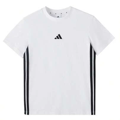 Adidas 女士T恤，简约日常通勤短袖上衣，3S SJ T休闲舒适户外通勤短袖T恤 JD0844