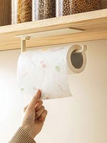 1pc Kitchen Paper Towel Holder, Wall Mounted No Drilling Required, Suitable For RV - Perfect For Kitchen And Bathroom Storage, Can Hold Rolls, Cling Wrap And Towels - Durable And Long-Lasting - Multicolor - View 6