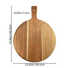 1PC Premium Acacia Wood Serving & Cutting Board With Handle, Cheese & Charcuterie Board, Easy Clean Fruit Board, Great As Mother's Day Gift & Festival Present - Camel - View 3