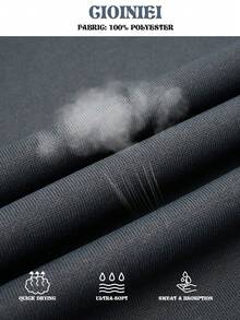 Spring And Autumn New Men's Long Pants - Solid Color, Glossy Surface, Casual And Sporty, Regular Size, Elastic Waist With Drawstring, Pockets, Suitable For Outdoor Camping, Vacation And Travel, Men's Straight-Leg Pants.Gifts For Boyfriend, Easter Gifts - Màu xám đen - Xem 7