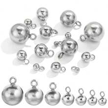 20pcs Stainless Steel Basic Handmade Round Bead Welding Rings Pendant DIY Jewelry Accessories For Necklace, Bracelet, Earrings - Silver (1300) - View 6