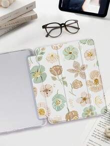 1件装春季花卉彩绘平板电脑保护套，兼容iPad Mini4/Mini5/Mini6/Mini7/Air/Air2/9.7/10.2/10.5/Air4/Air5/10.9/Pro 11英寸/第十代/Air 11英寸(M2)-2024/Pro 11英寸(M4)-2024/Air 11英寸(M3) 2025/(A16) 11英寸第十一代2025，Galaxy Tab A8 10.5英寸2022。产品特点：内置笔槽、三折支架、TPU软边保护、磁吸式睡眠/唤醒功能、清新/可爱/趣味/个性化/创意设计。 - 彩色 - 查看 3