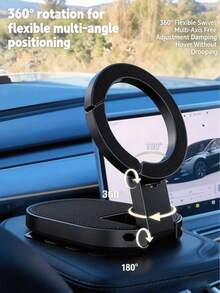 3-In-1 Magnetic Hiking Carabiner Phone Holder - 360° Rotatable Foldable Car Phone Mount For Dashboard, Air Vent, And Backpack - Strong MagSafe Compatible Clip, Universal Fit - Essential Travel Accessory - A - View 4
