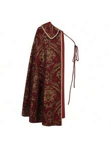 Medieval Renaissance Noble King's Cape, Half-Shoulder Cape - màu đen - Xem 3