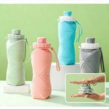 Silicone Collapsible Water Cup, Large Capacity Outdoor Travel Portable Sports Water Bottle, Heat Resistant, Creative Folding Cup - Nhiều màu - Xem 1