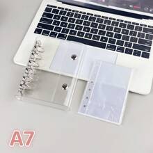 1pc A6/A7/A8 Transparent Double-Ring Binder Notebook/Sticker Album, Sticker Album, Loose-Leaf Binder, Sticker Storage Box, Pencil Case, Sticker Album Loose-Leaf Binder, Refill, Sticker Album, Loose-Leaf Notebook - Multicolor - View 16