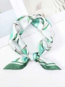 1pc Vacation Style Fresh Lemon Print Neckerchief/Head Scarf - Multicolor - View 11