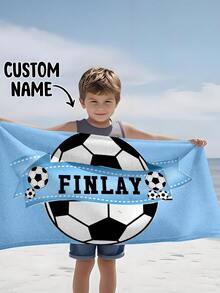 A Personalized Children's Beach Towel, A Perfect Summer Birthday Gift, Suitable For All Kinds Of Summer Occasions. Customize Beach Towels And Accessories For The Beach, Pool, Travel, Camping, Yoga, And More. - Multicolor - View 4