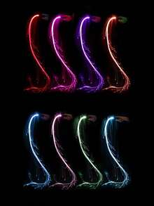 Rechargeable LED Fiber Optic Wand, Suitable For Music Festivals, Parties, Dances, Bachelorette Parties, Available In Multiple Lengths, Pixel Flow Color Changing Fiber Optic Whip, 360° Rotation, USB Rechargeable Colorful Illuminating Whip - Fiber Optic Whip - View 8