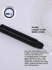 Rechargeable LED Fiber Optic Wand, Suitable For Music Festivals, Parties, Dances, Bachelorette Parties, Available In Multiple Lengths, Pixel Flow Color Changing Fiber Optic Whip, 360° Rotation, USB Rechargeable Colorful Illuminating Whip - Fiber Optic Whip - View 11