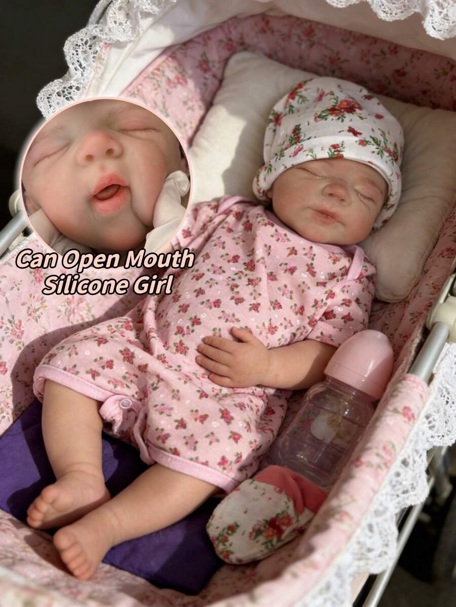 18 Inch Full Silicone Girl Anatomy Precise Reproduction Doll, Pascal Handmade Colored Silicone Doll, Soft And Solid Silicone Doll, Suitable For Companion And Baby, Suitable For 3 Years Old And Above