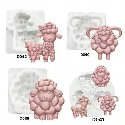 3D Sheep Silicone Mold, DIY Mini Lamb Resin, Clay, Plaster, Candle Decoration Accessory Mold