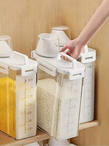 Sealed Food Storage Containers With Lids, Leak-Proof And Moisture-Proof Kitchen Storage Boxes For Grains, Nuts, Flour, Rice, Etc. Airtight Storage Containers, Kitchen Organization And Food Storage, Household Kitchen Accessories, Portable Leak-Proof Food Storage Containers, Kitchen Organization Accessories - Multicolor - View 2