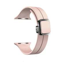 Magnetic Buckle Strap Compatible With Apple Watch Band Ultra 2 3 49mm 45 44 40 41 42mm-46mm Silicone Bracelet Ultra Series 10 7 6 3 8 9 Smart Watch Replacement Strap - Multicolor - View 28