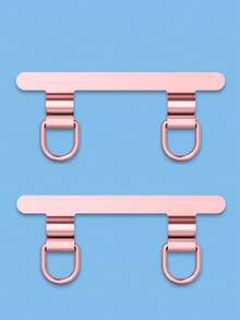 1个超薄极简双耳不锈钢金属夹手机挂绳夹，双扣超薄不锈钢垫圈，金属固定连接件，女士高端耐用挂链卡手机壳配件防丢装置 - 彩色 - 查看 13