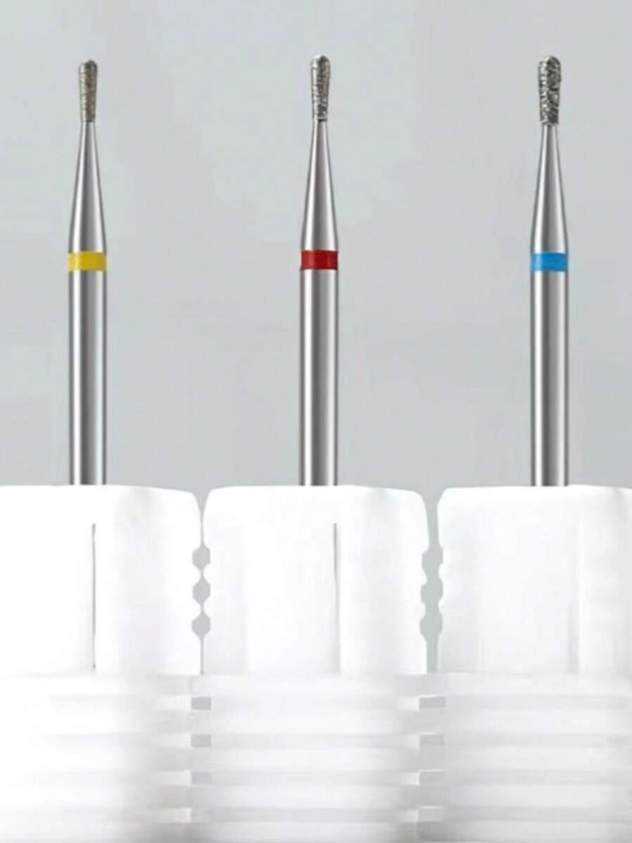 1 pieza Broca de taladro de uñas de alta eficiencia, material de carburo de tungsteno, estilo industrial, forma cónica cilíndrica, adecuada para salón de uñas y uso doméstico, herramientas para uñas, suministros de arte de uñas - Multicolor - Ver 1