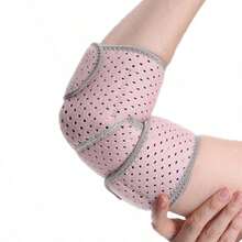 Adjustable Compression Elbow Support, Breathable Mesh Fabric With Dual Straps And Closure Design, Suitable For Gym And Daily Use. - Multicolor - View 1