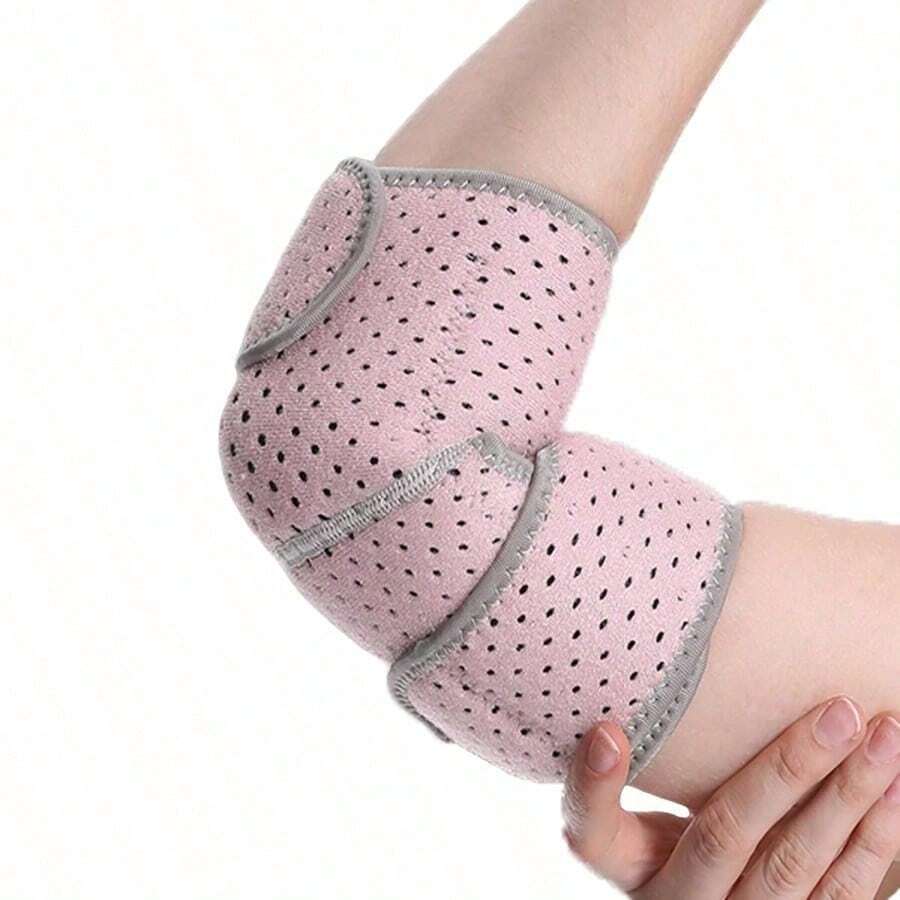 Adjustable Compression Elbow Support, Breathable Mesh Fabric With Dual Straps And Closure Design, Suitable For Gym And Daily Use. - Multicolor - View 1