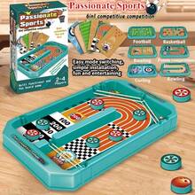 Conjunto de Jogos de Mesa 6 em 1: Futebol de Dedo, Mini Boliche, Arremesso de Basquete - Brinquedos de Jogos Interativos para Festa em Família - Multicolorido - Visão 8