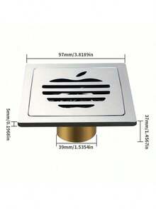 Gun Grey Floor Drain, High Flow Drainage, Bathroom Anti-Odor And Anti-Insect Floor Drain With Removable Cover And Deodorizing Core, Easy To Clean Hair And Debris, Avoid Frequent Unclogging. Standard Size Design Compatible With Most Pipes, Easy Installation For New Or Old Renovations. - Multicolor - View 10