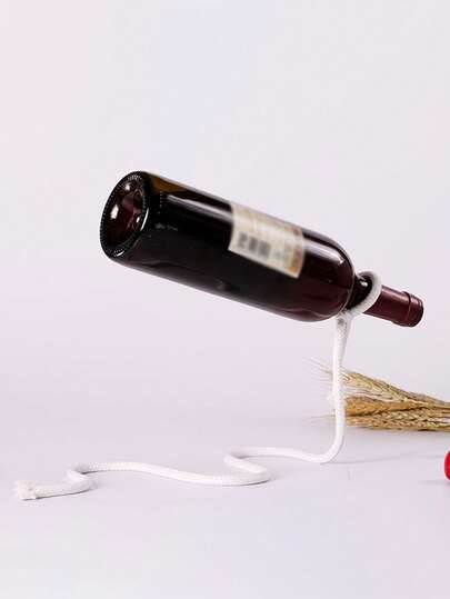 1 stuk roestvrijstalen magisch zwevend wijnrek met touweffect - Het zwevende flessenrek in de vorm van een slang, een creatieve decoratie voor de thuisbar en een origineel cadeau, wijnrek