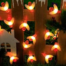 Solar Powered LED String Lights, 8 Modes Waterproof Outdoor Fairy Lights For Garden Patio Party Holiday Decor Warm White & Multi Color - Solar-powered Little Bee - View 6