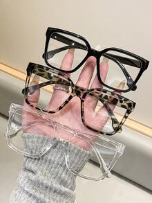 1/3副方形塑料电脑眼镜框，适用于电脑、游戏、电视、智能手机，可缓解眼疲劳，轻便时尚的光学眼镜 - 彩色 - 查看 10