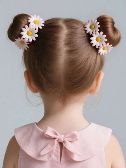 2'li Set Ayçiçeği Şekilli Saç Tokası, Topuzlar, Atkuyruğu, Günlük Kullanım, Tatil ve Seyahat İçin Uygundur