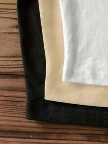 Set Of 3 Printed T-Shirts - Cities: Manhattan, Chicago, Boston - Round Neck, Short Sleeve, American Style, Spring/Summer - Comfortable Blouse, 100% Cotton - Blogger Style T-Shirt - PT/BC/BG - 查看 2
