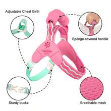 2pcs/Set New Dog Saddle Chest Harness With Soft Handles And Leash, Outdoor Travel Essential Pet Chest Strap - Multicolor - View 10